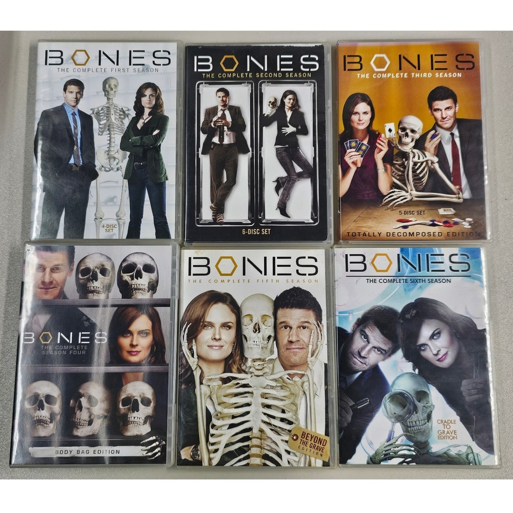 Bones The Complete Seasons 1-6 DVD Bundle TV Series Mystery Crime Drama Lot